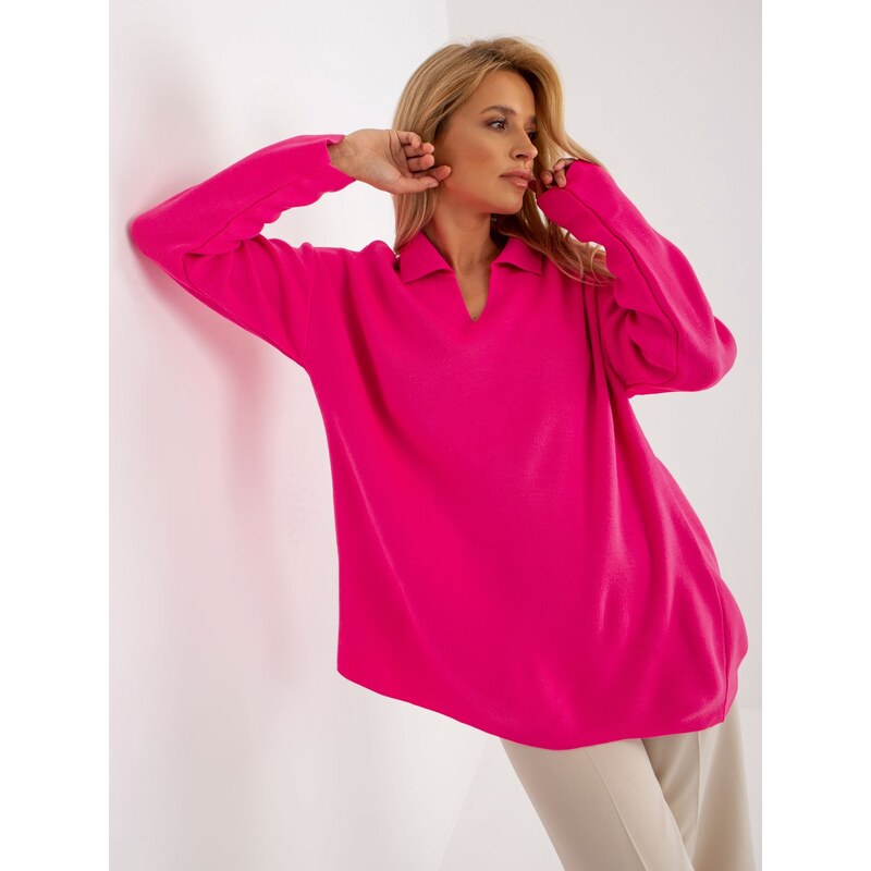 RUE PARIS Sweater-LC-SW-2261.00P-fluo pink 64685966