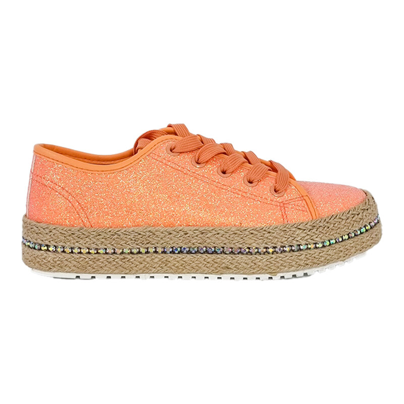 Espadrilky Laura Biagiotti Glitter Orange 56369363