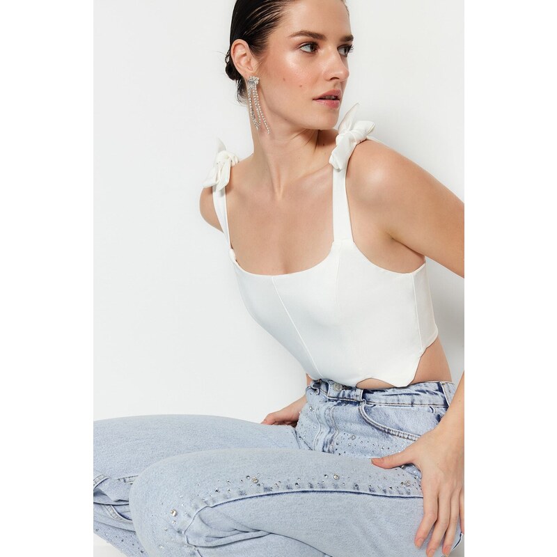 Dámsky top Trendyol Ecru 50605144