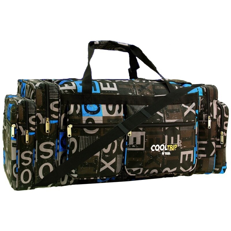 Rogal Modrá cestovná taška na rameno "Alphabet" - veľ. XL, XXL