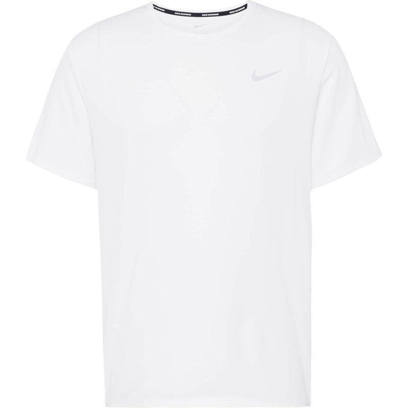 NIKE Funkčné tričko Miler strieborná / biela 59060945