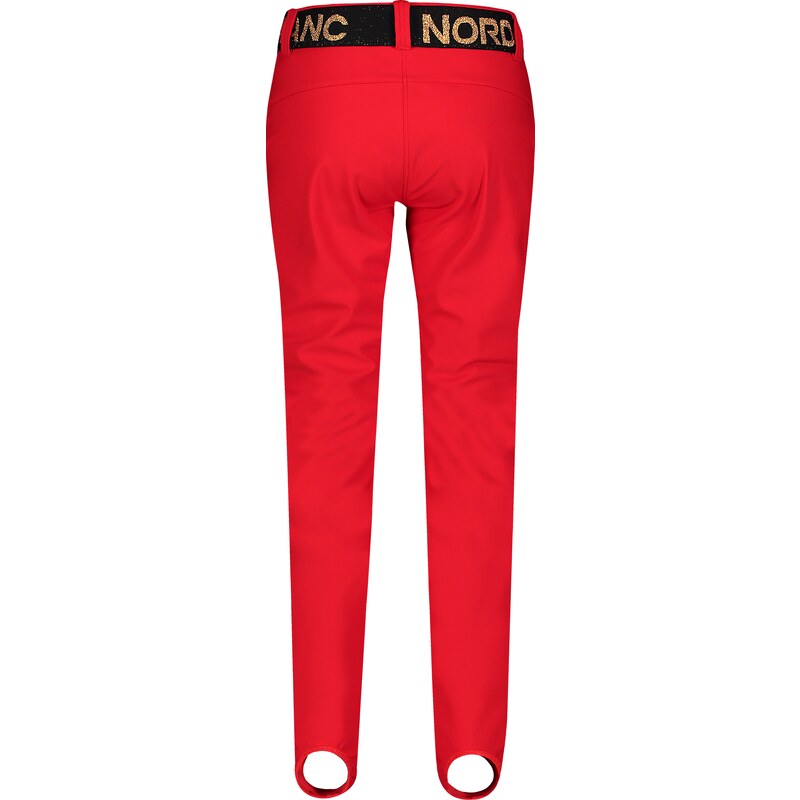 Nordblanc Červené dámske softshellové lyžiarske nohavice FULLCOVER