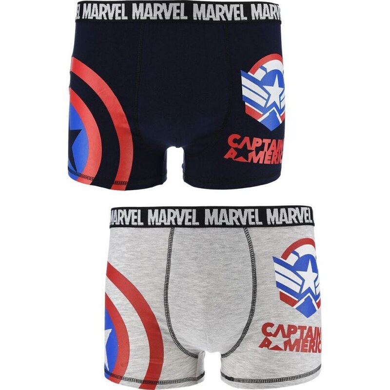 MARVEL Set pánskych boxeriek Captain America - modrá/sivá 39342452