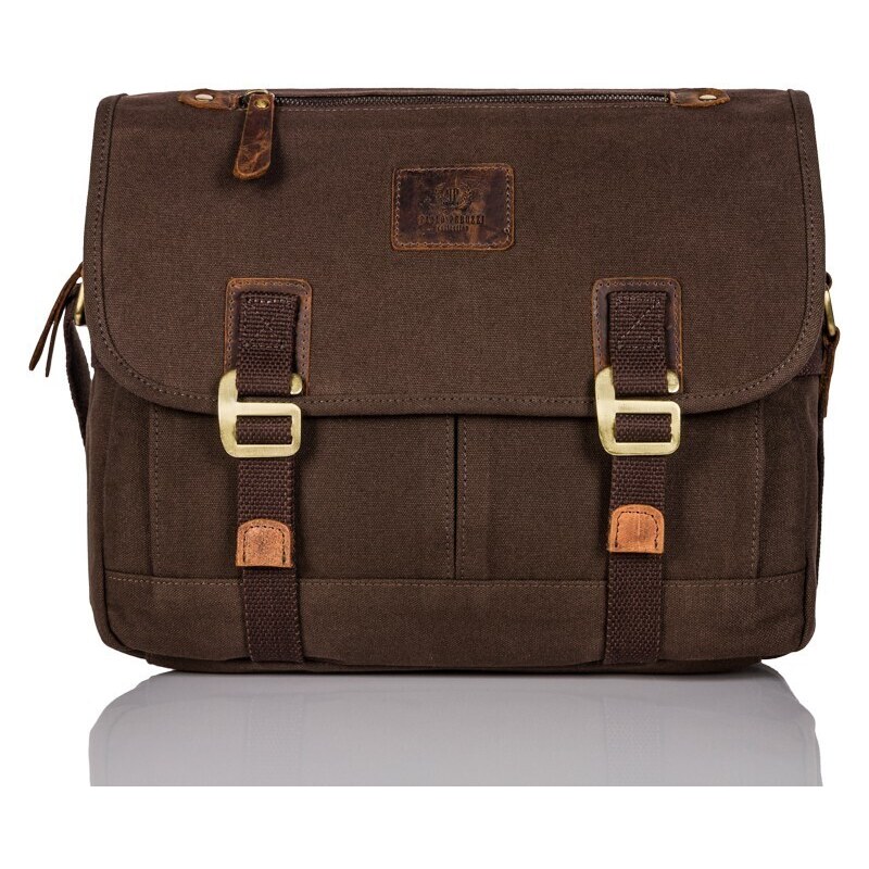 PAOLO PERUZZI Pánska taška cez rameno Vintage T-17-BR | hnedá T-17-BR 39346970