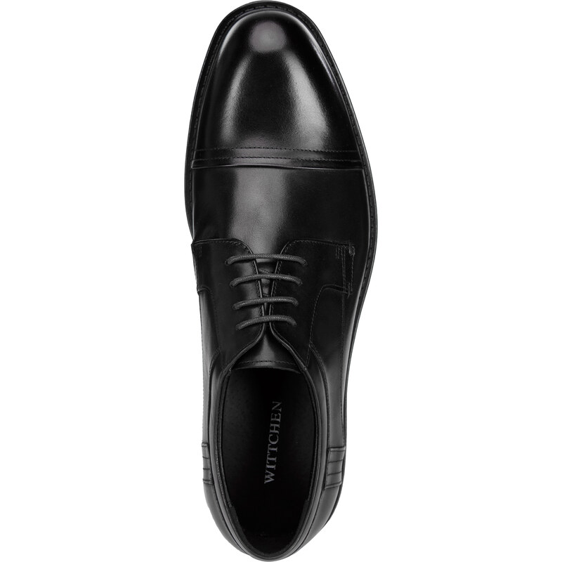 Wittchen Čierne kožené topánky pre pánov