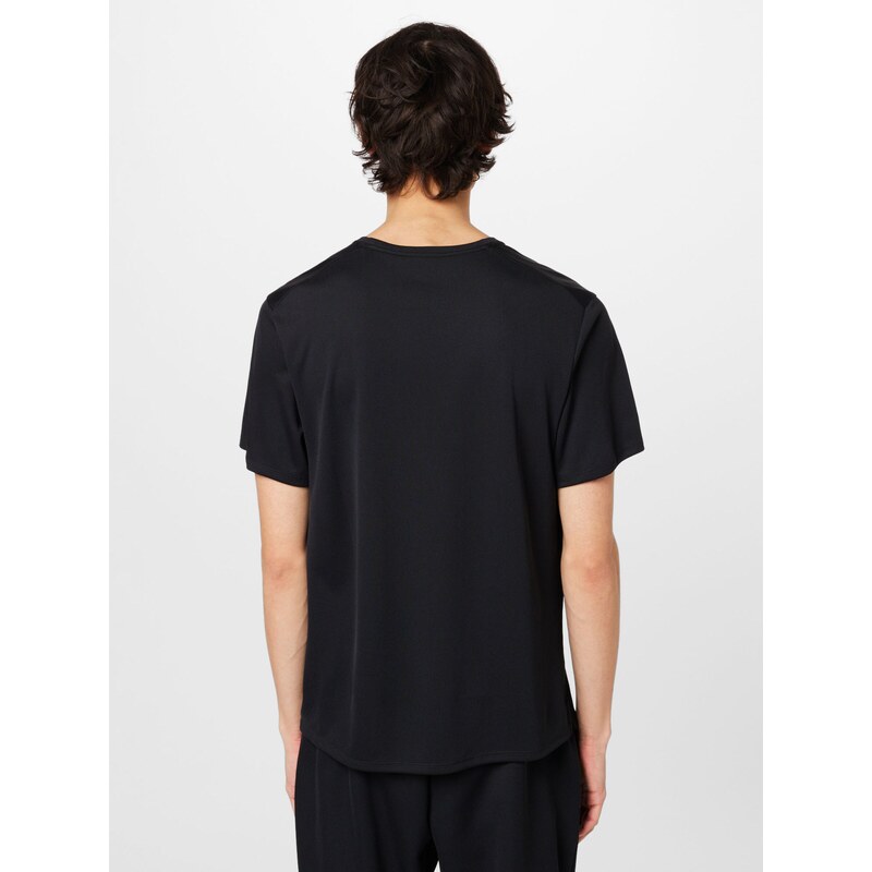 NIKE Funkčné tričko 'Miler' čierna / biela