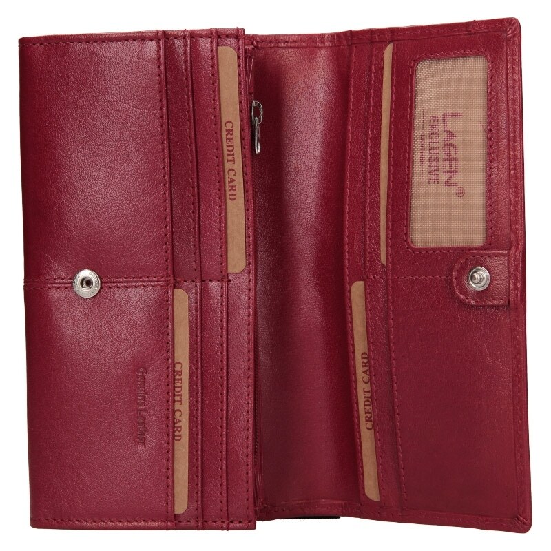 Lagen Značková dámska červená peňaženka (KDP246)