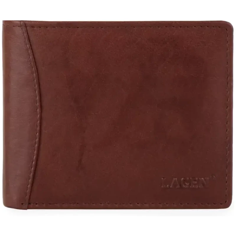 Lagen Pánska kožená peňaženka W-28120 hnedá 35335513