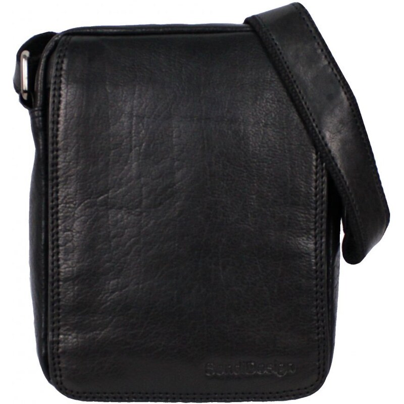 Sendi Design Pánska kožená taška cez rameno PEDRO černá 68217133