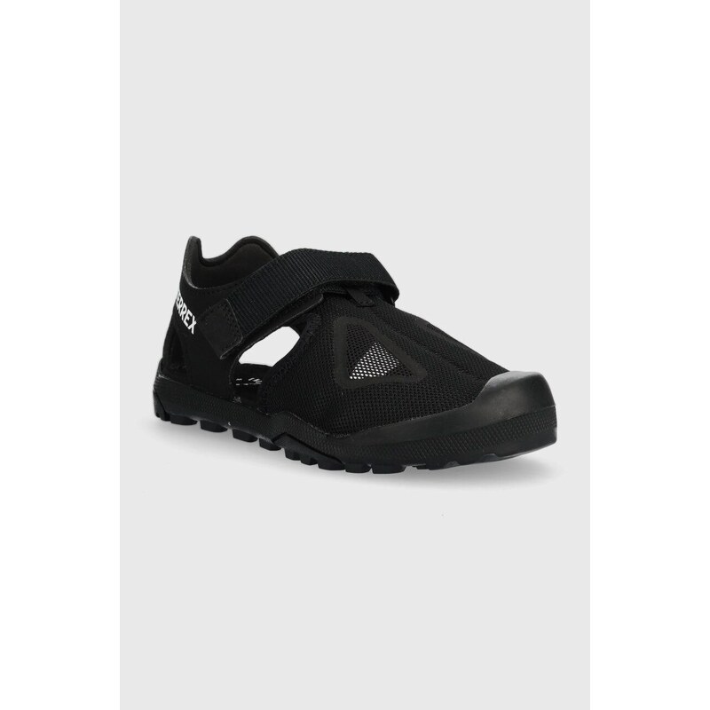 Detské sandále adidas TERREX TERREX CAPTAIN TOEY čierna farba