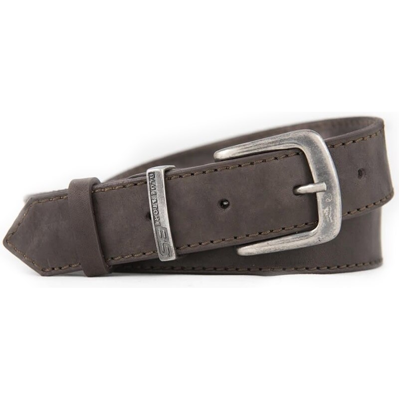 Hnedý obšitý kožený opasok pre mužov (GP173) 39401291