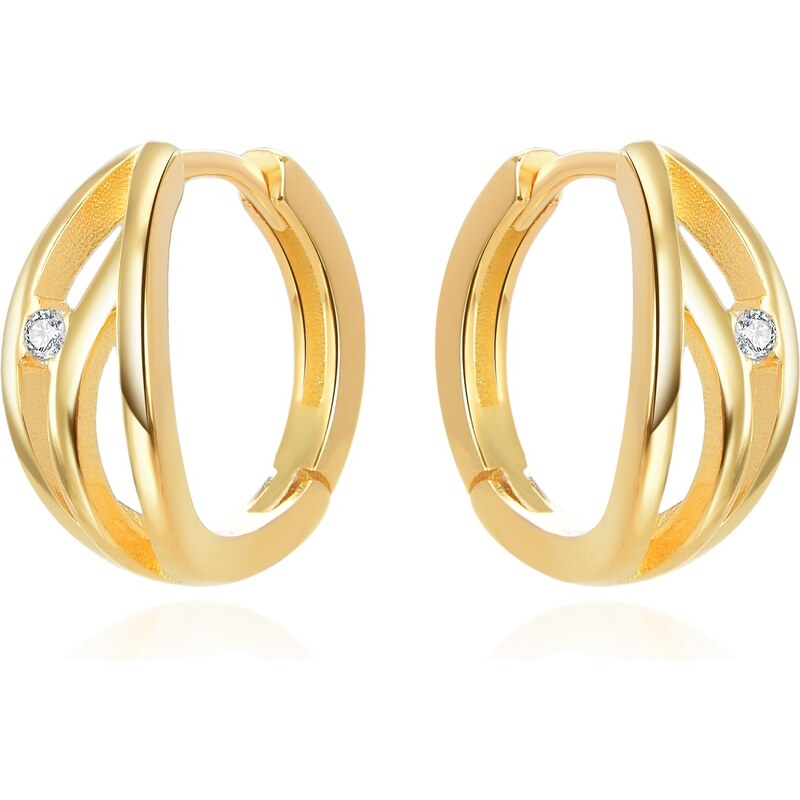 Beneto Pozlátené kruhové náušnice so zirkónom AGUC3345 66591776