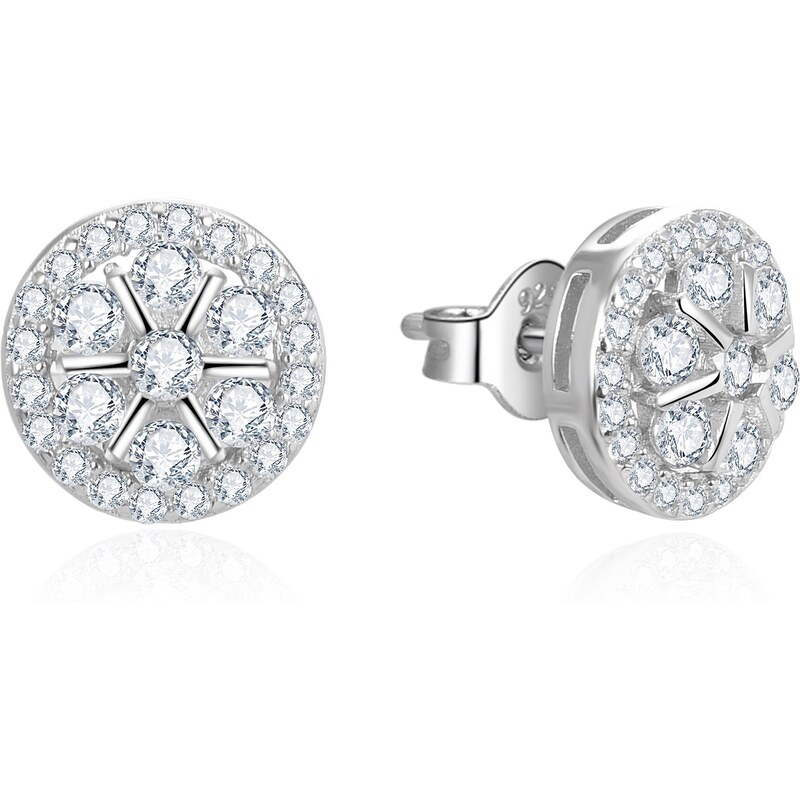 Beneto Módne strieborné náušnice so zirkónmi AGUP3336 67422521