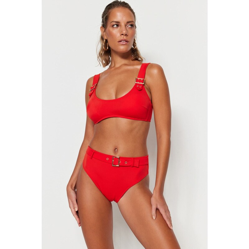Trendyol Red Bralette doplnkový top bikín 50627609