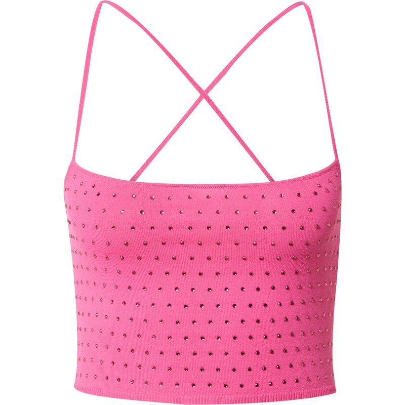 Chiara Ferragni Vyšívaný top zlatá / fuksia 63143739