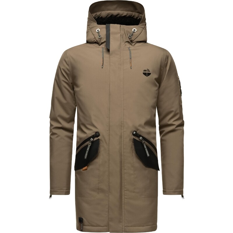 STONE HARBOUR Zimná parka Ragaan hnedá / čierna 54239584