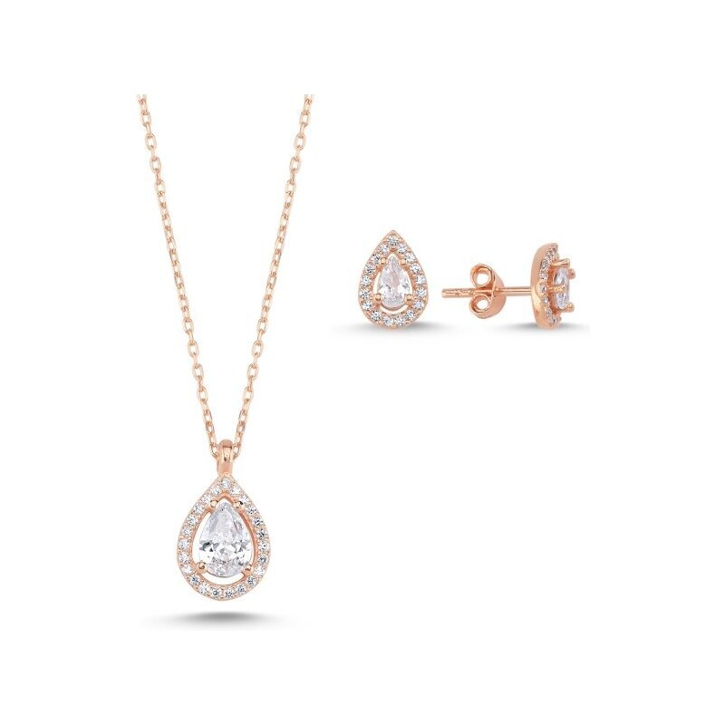 Olivie Strieborná sada šperkov KVAPKA ROSE 7352 39433302