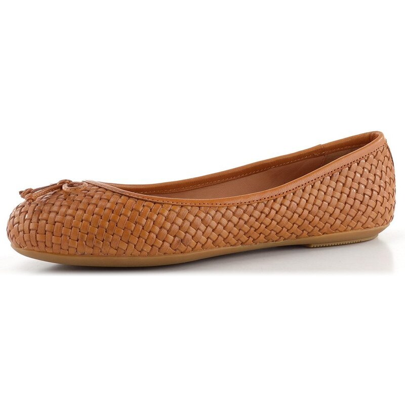 Geox prepletané balerínky s mašličkou Palmaria Brown D35MUA00081C0013 66061308