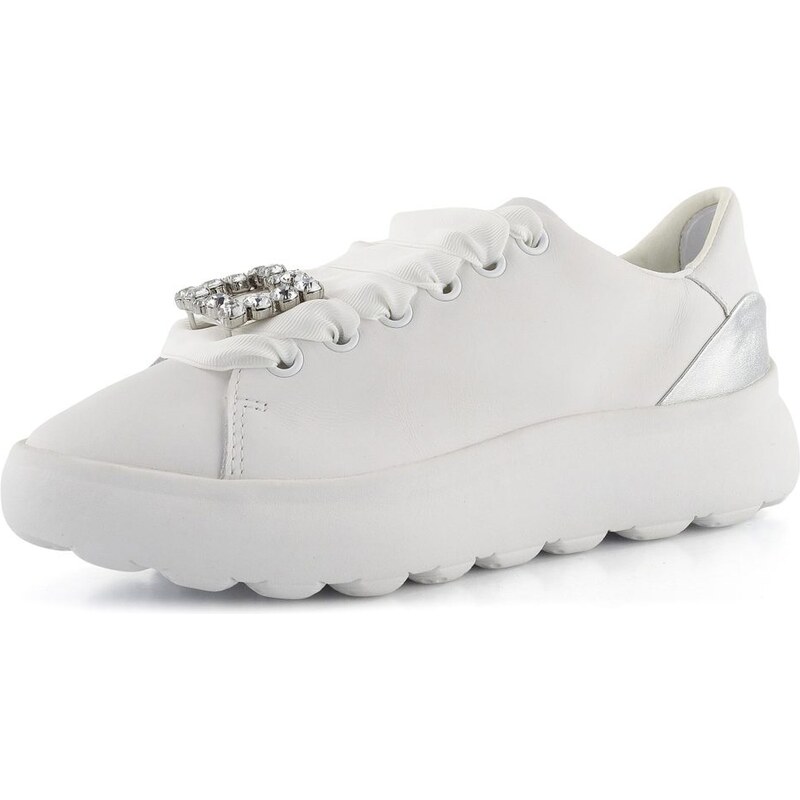 Geox poltopánky na platforme Spherica EC4.1 White/Silver 66061310