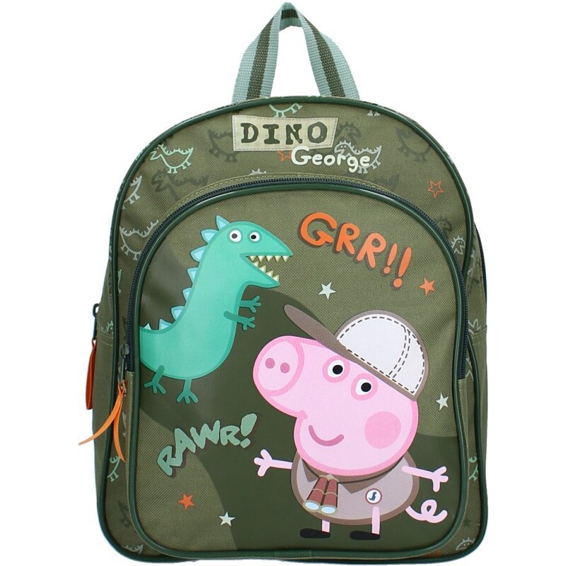 Vadobag Detský / chlapčenský batoh s predným vreckom Prasiatko Peppa - motív George s dinosaurom - 8L