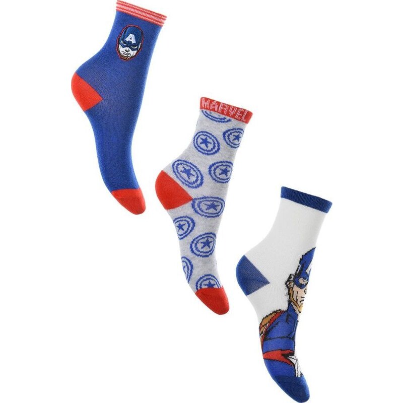 AVENGERS Trojbalenie ponožiek Marvel - Captain America 39429455