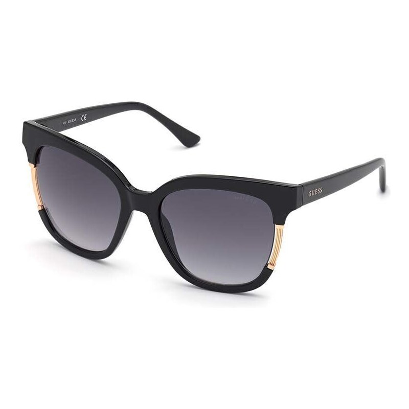 Slnečné okuliare Guess dámske, čierna farba, GU7726_5505B