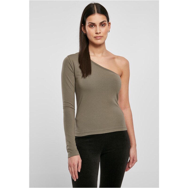 Urban Classics Womens asymmetrical olive with long sleeves 50676836