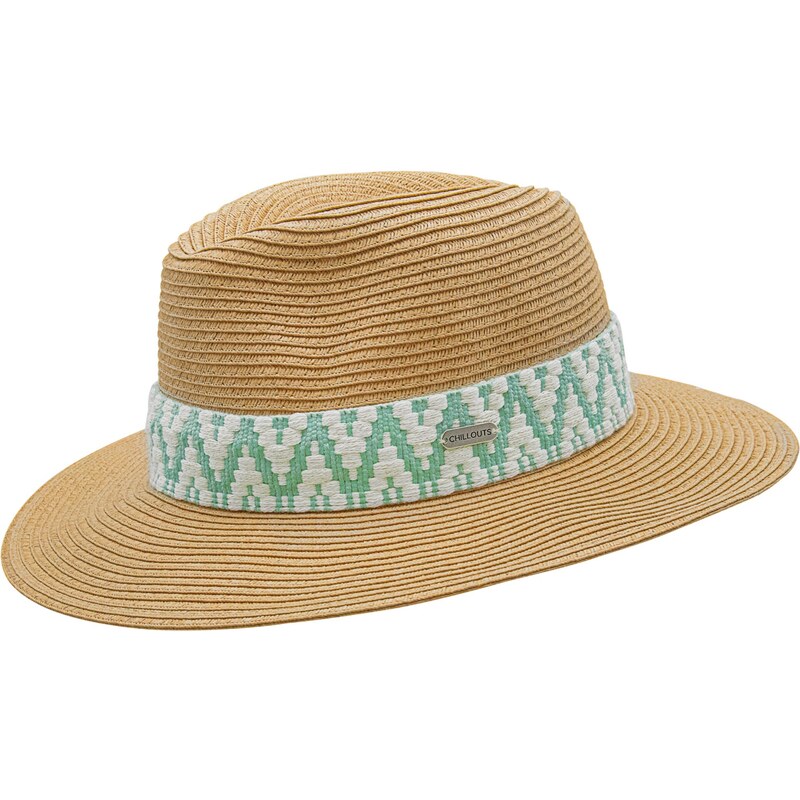 chillouts Klobúk svetlohnedá / zelená / biela 62744622