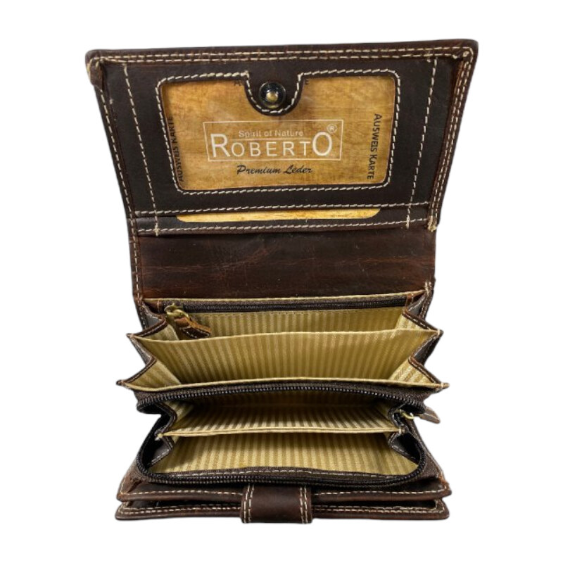 Dámská kožená peňaženka Roberto - hnedá 5950