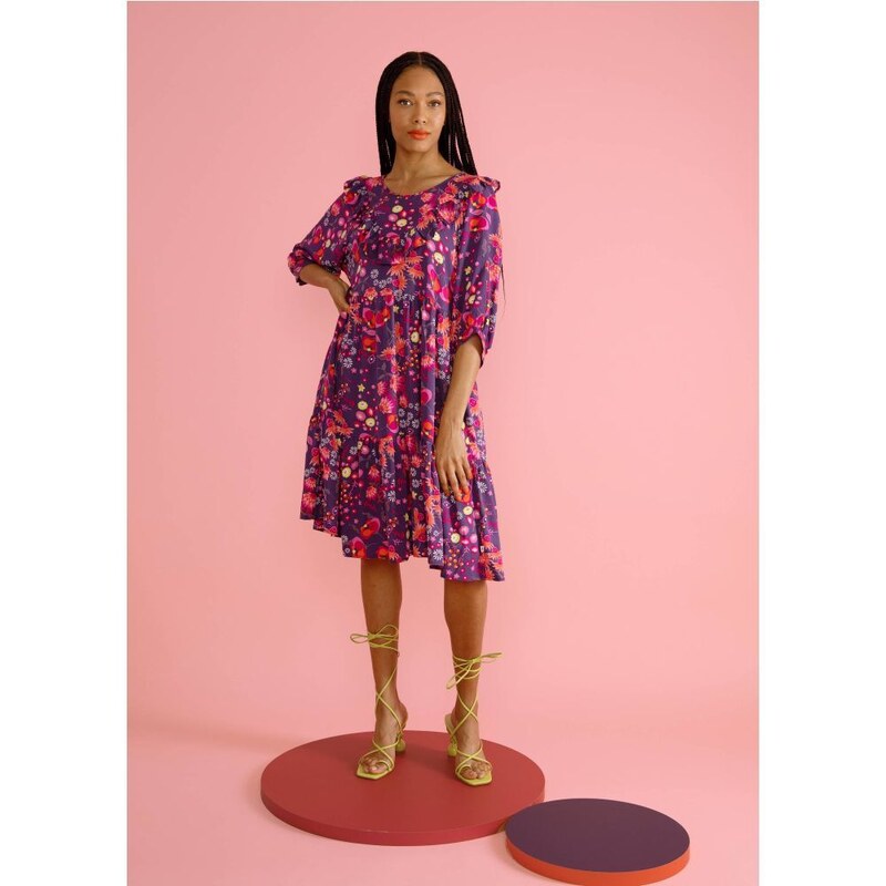 Blutsgeschwister Fialové šaty Fabala di Farfalla 39459720