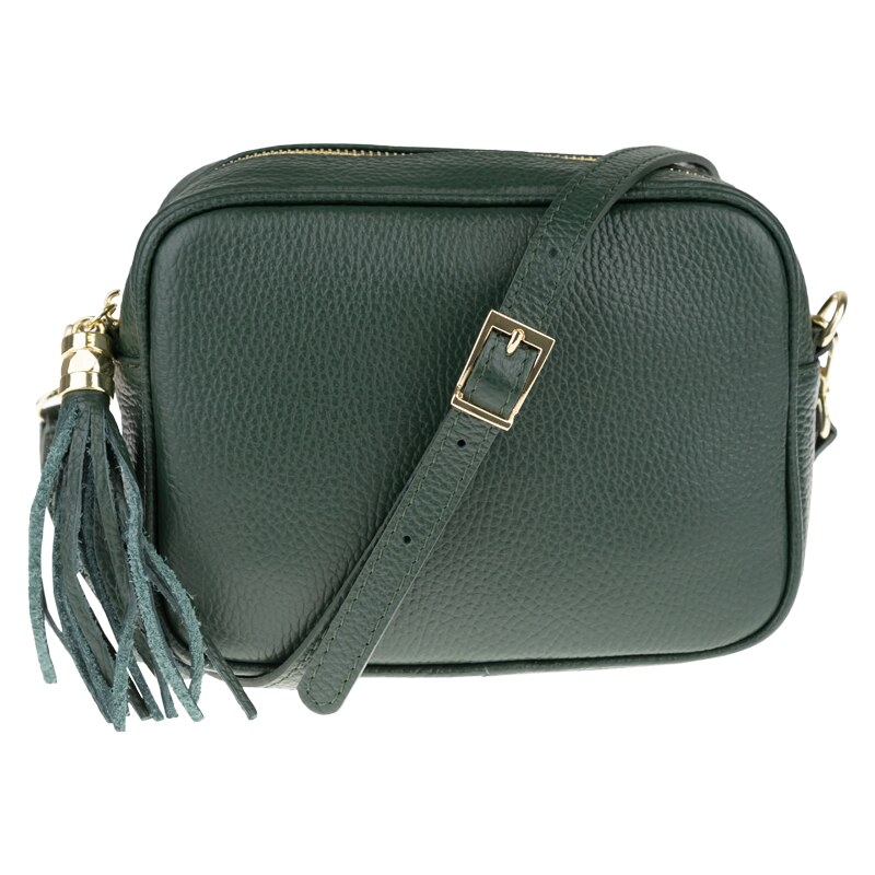 Zelená kožená talianska crossbody kabelka Bala Verde Foresta 39473518