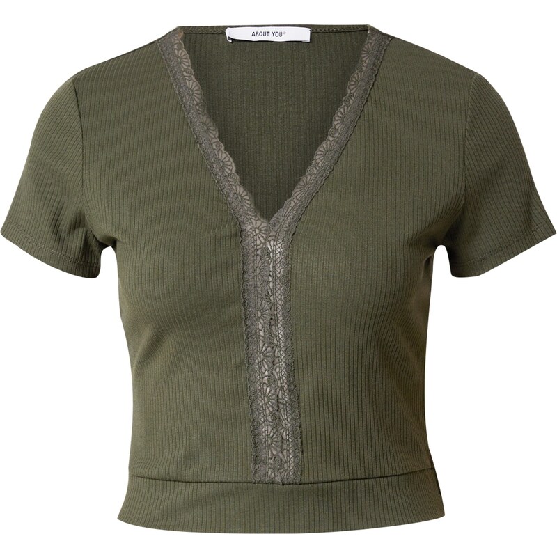 ABOUT YOU Tričko Emely kaki 54245737