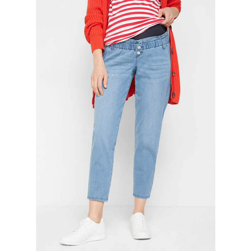 bonprix Materské džínsy z bio bavlny so strečom, farba modrá 44794298