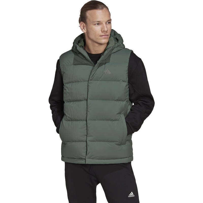 adidas Performance adidas Helionic Hooded Down Vest GREEN 39483475