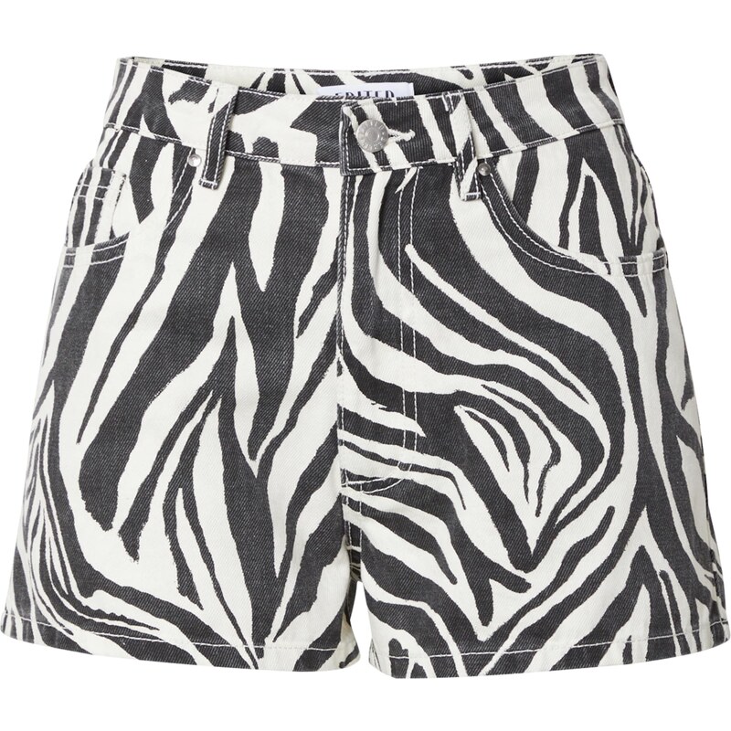 EDITED Džínsy Jen béžová / čierna 39500802