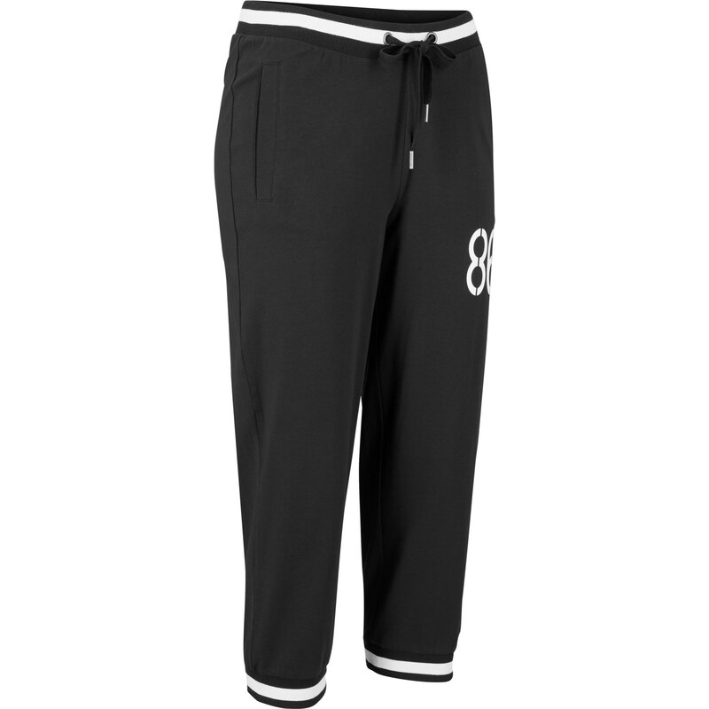 bonprix Joggingové nohavice, 3/4 dĺžka, z bavlneného mixu, farba 44733444
