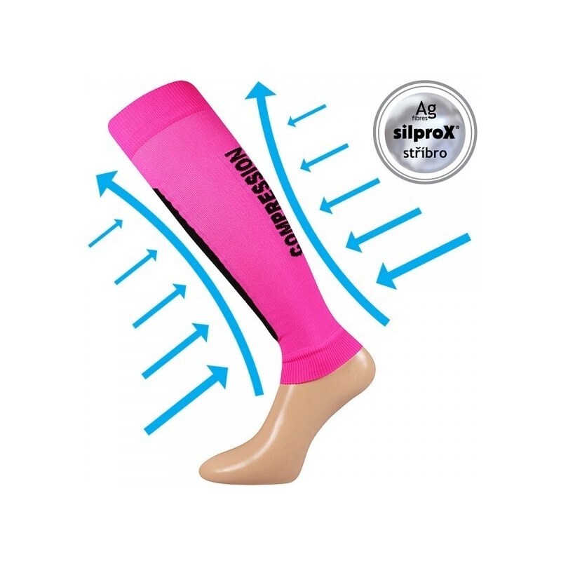 FLEX NÁVLEKY kompresné návleky na lýtko VoXX Růžová S / M 1 pár 39506674