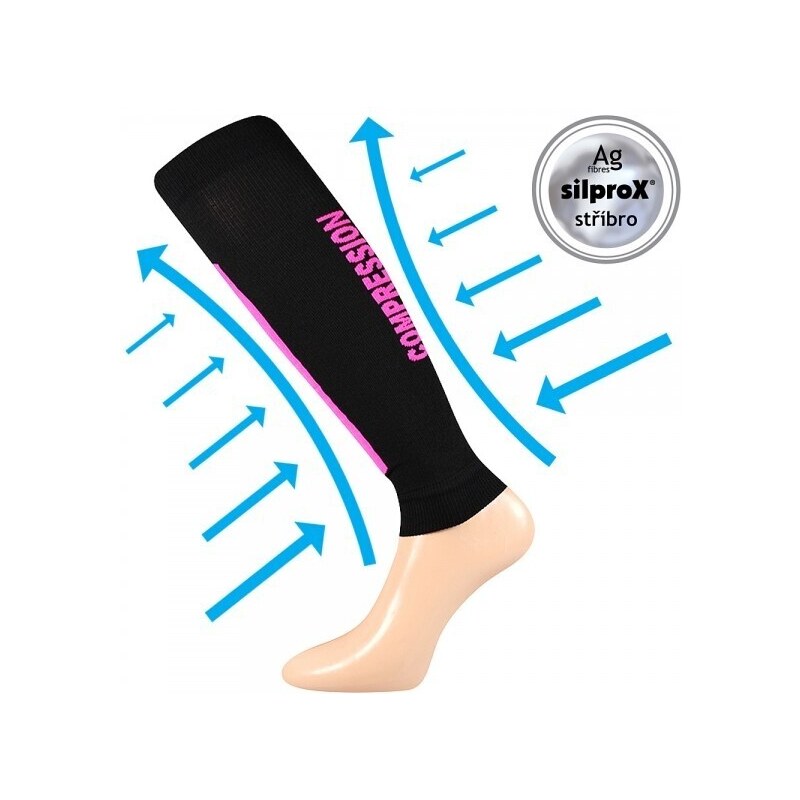 FLEX NÁVLEKY kompresné návleky na lýtko VoXX Čierna / Ružová S / M 1 41674757