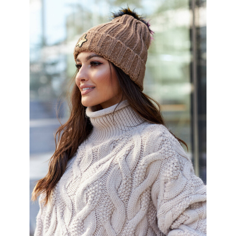 Hnedá čiapka Yups bx4025. R59 50633282