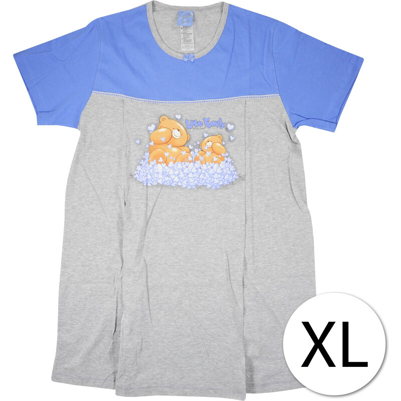 Vienetta Secret 0033 Dámska nočná košeľa, modrá XL