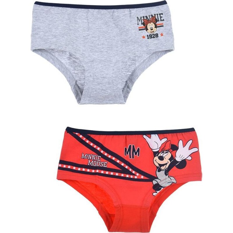 Dievčenské nohavičky Disney Minnie Mouse - sivá/červená 39515266