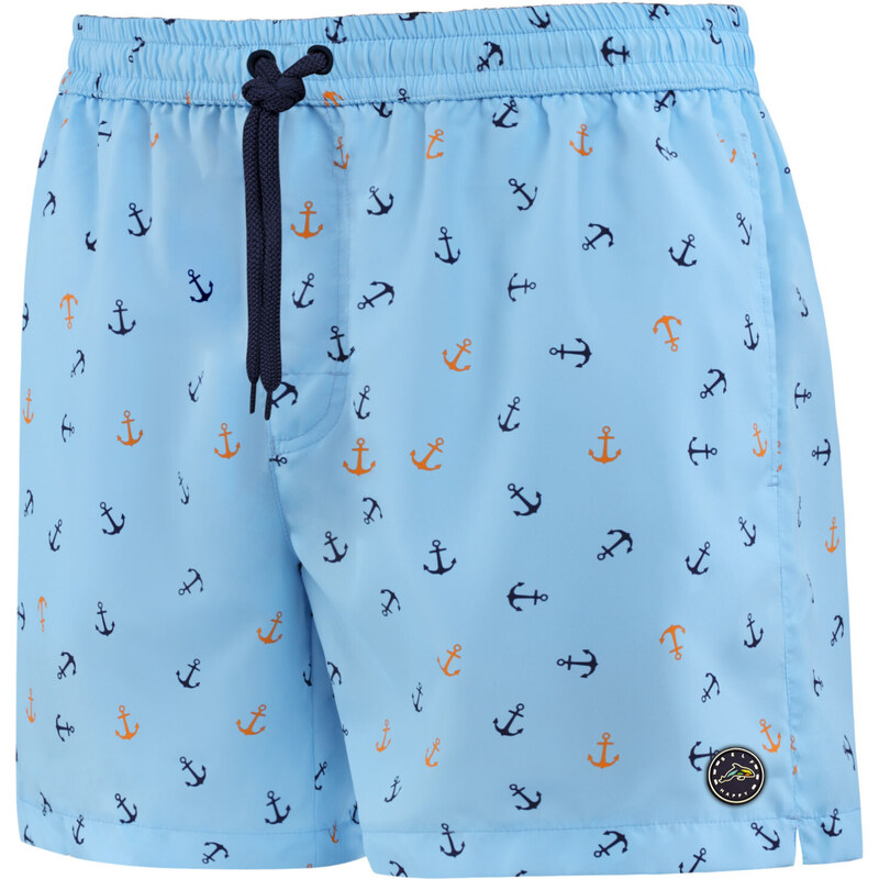 Pánske plavkové kraťasy Happy Self SM29-28 sv..modrá-vzor - Self 41244557