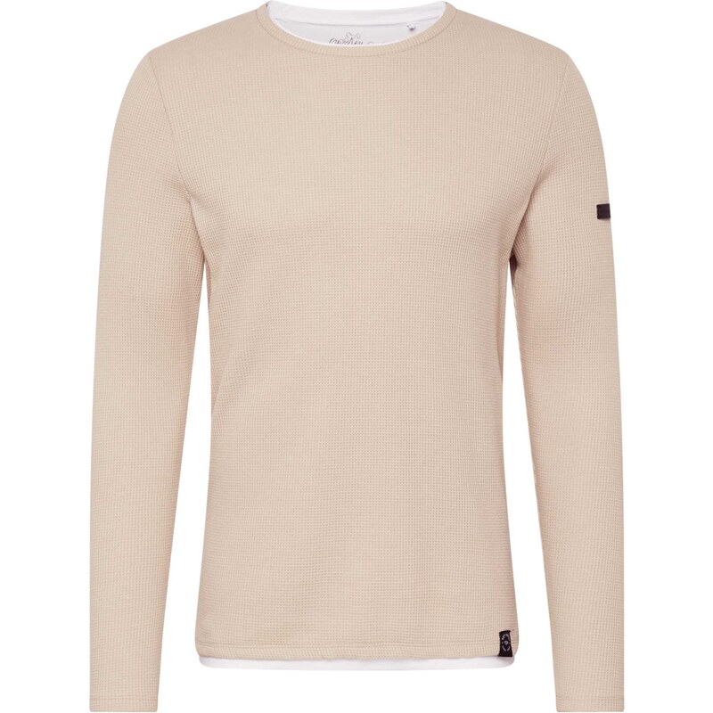 Key Largo Sveter STEFANO tmavobéžová / čierna / biela 40835764