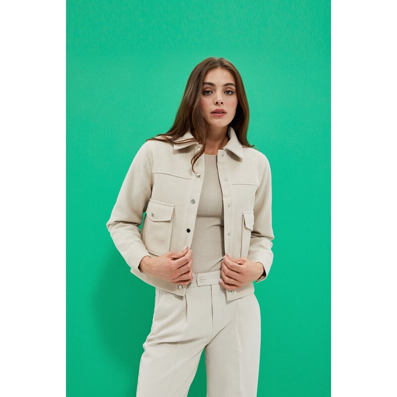 Marisse Womens Jacket L-Ku-4009 L.Beige 50658774