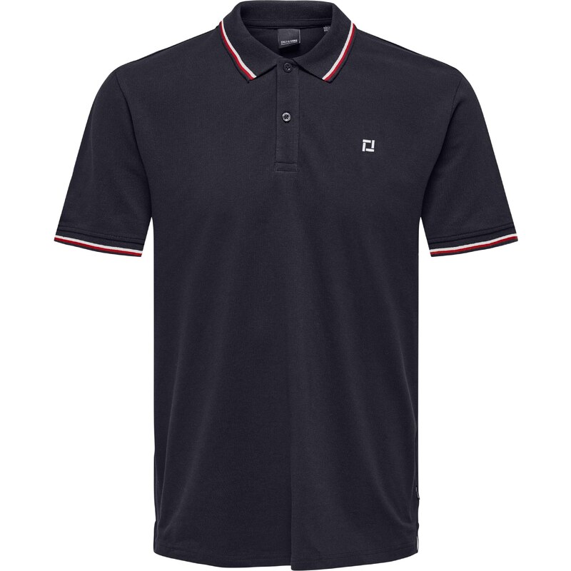 Only & Sons Tričko Fletcher námornícka modrá / ohnivo červená / biela 39560717