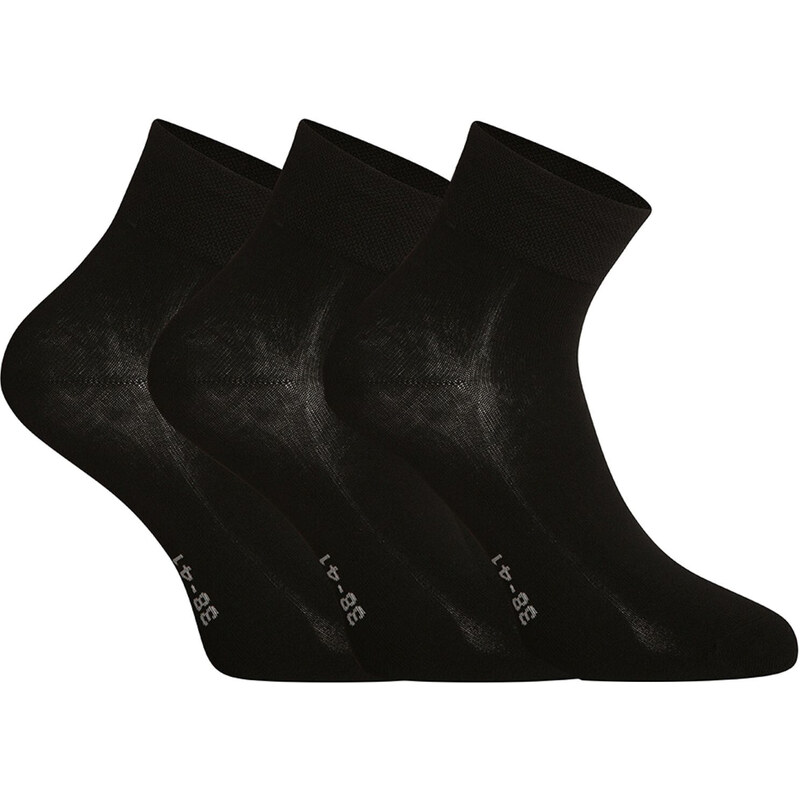 3PACK ponožky Gino bambusové čierne (82004) 62598400