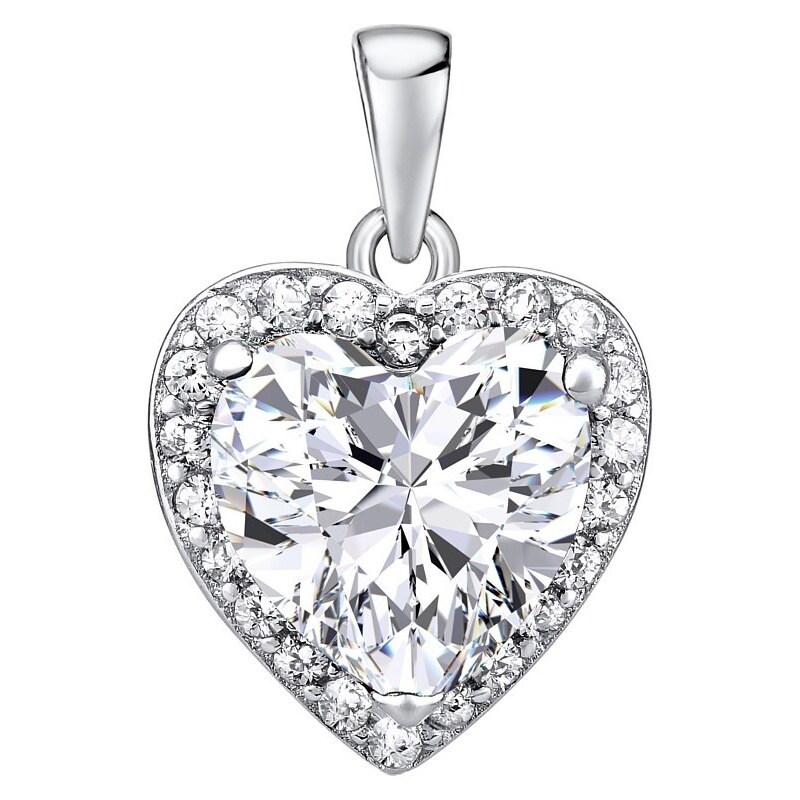 Ligot Strieborný prívesok srdce LPS0629W 46720051