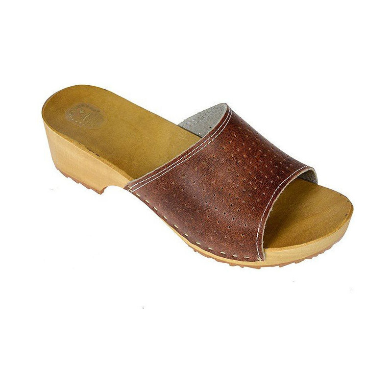 Glara Jednofarebné šlapky - dreváky 39543829