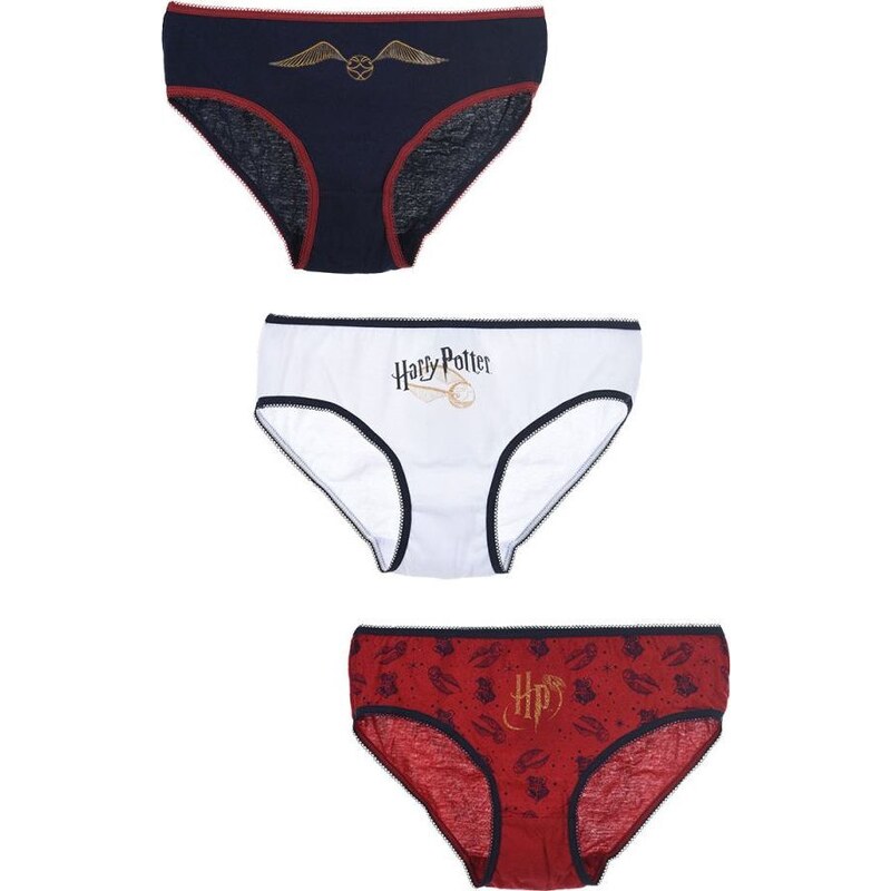BASIC Harry Potter Set dievčenských nohavičiek - modrá/biela/červená 39552418