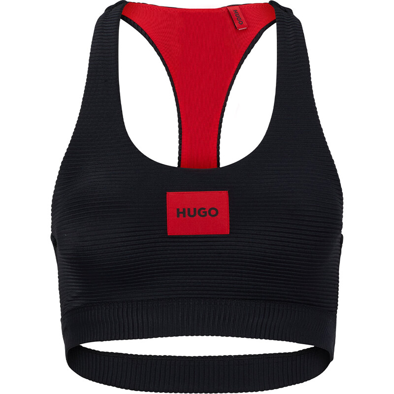 HUGO BOSS Ribbed Bikini Bralette With Red Label XS